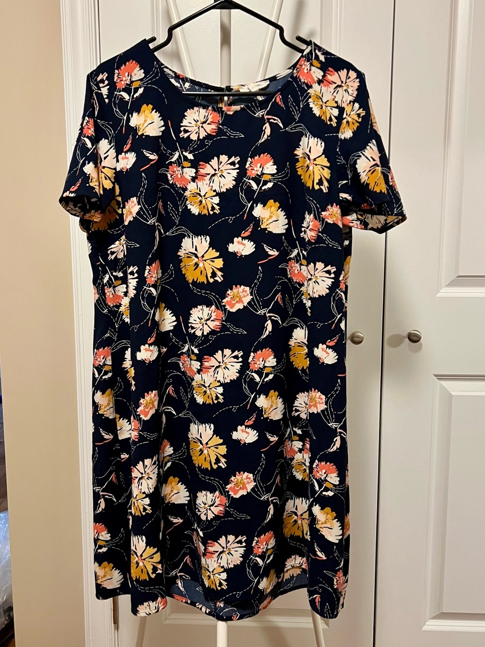 Maurices Orange A-line Mini Dress Crew Neck Short Sleeve